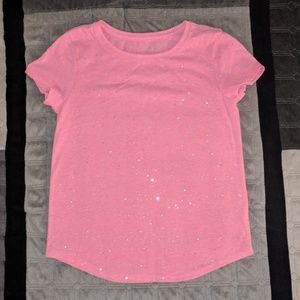 Girls Glitter Pink Top